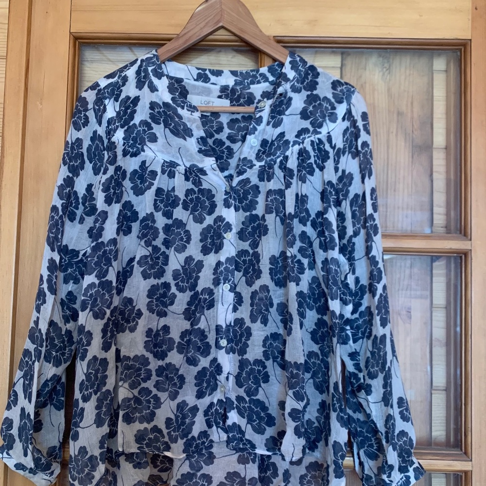 Loft Boho 100% Rayon Shirt
